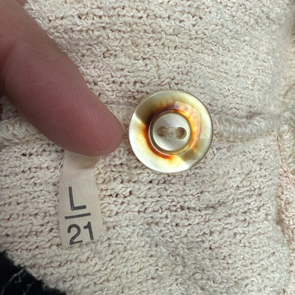 VINTAGE Women's GABRIELLA T. Italian V-Neck Cardigan Sweater |‎ Size L - Picture 8 of 8